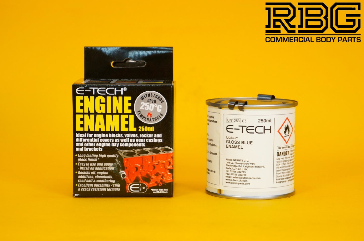 Engine Enamel BLUE Paint Gloss E-TECH 150ml Heat Resistant Car Vehicle Motorbike
