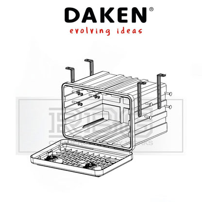 DAKEN Toolbox JUST 750 x 350 x 450 with BRACKETS 4x Truck Storage Box Tool Box