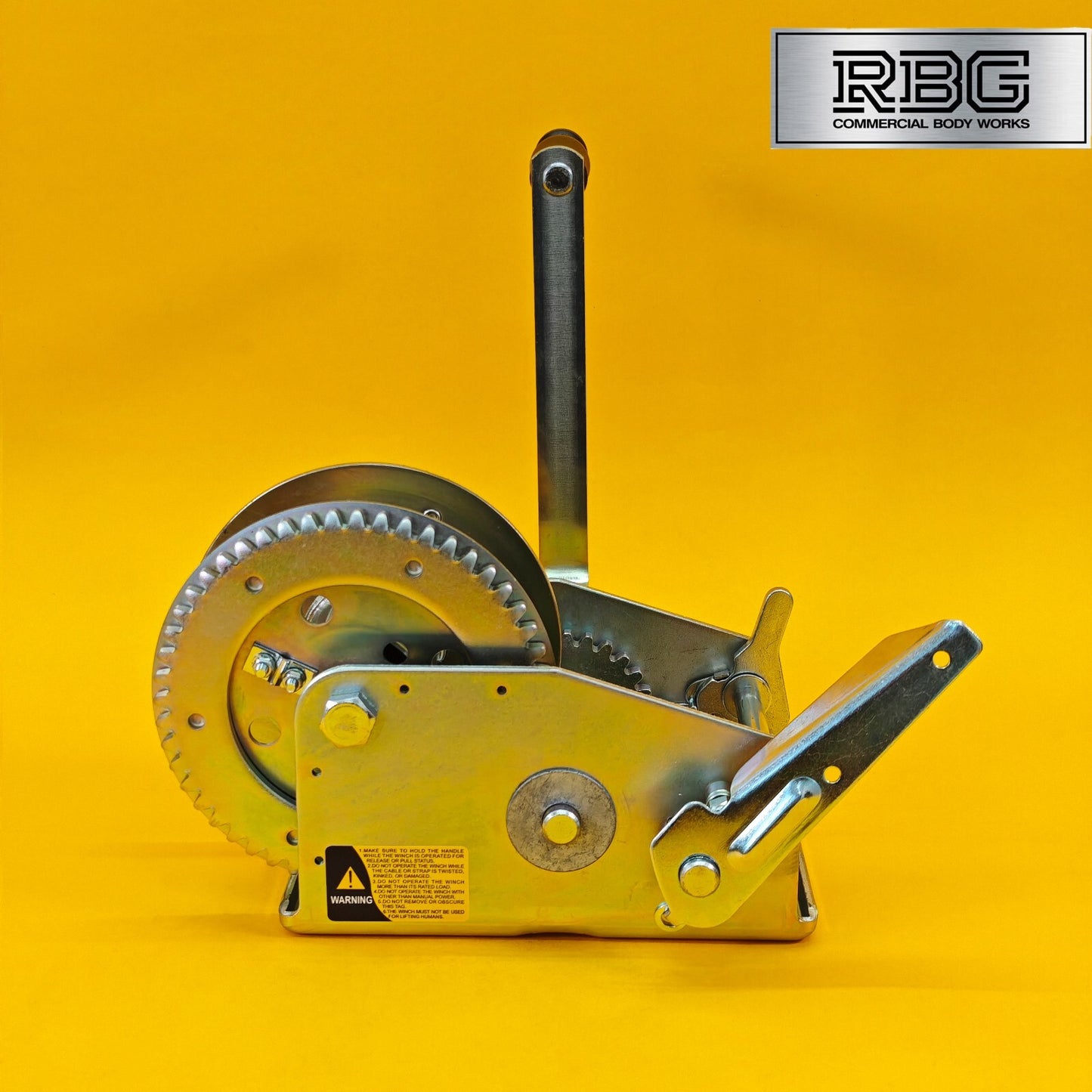 3200Lb Professional Hand Winch 1454Kg With Hand Brake Dual Speed Heavy Duty UK