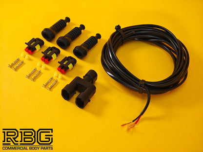 3 Way SuperSeal Splitter + 3Pc 2 Pin Plug Kit With Protective Boot + 5m Cable