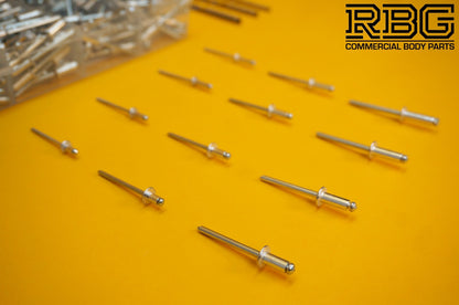Blind Pop Rivets Assorted Aluminium Head Steel Shank 12Sizes + DORMER DRILL BITS