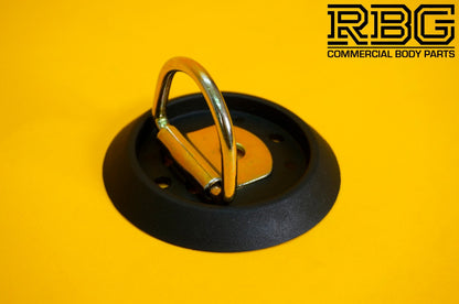 Tie Down Lashing Ring & Base Dish Zinc Plated Steel for Truck Trailer Horsebox