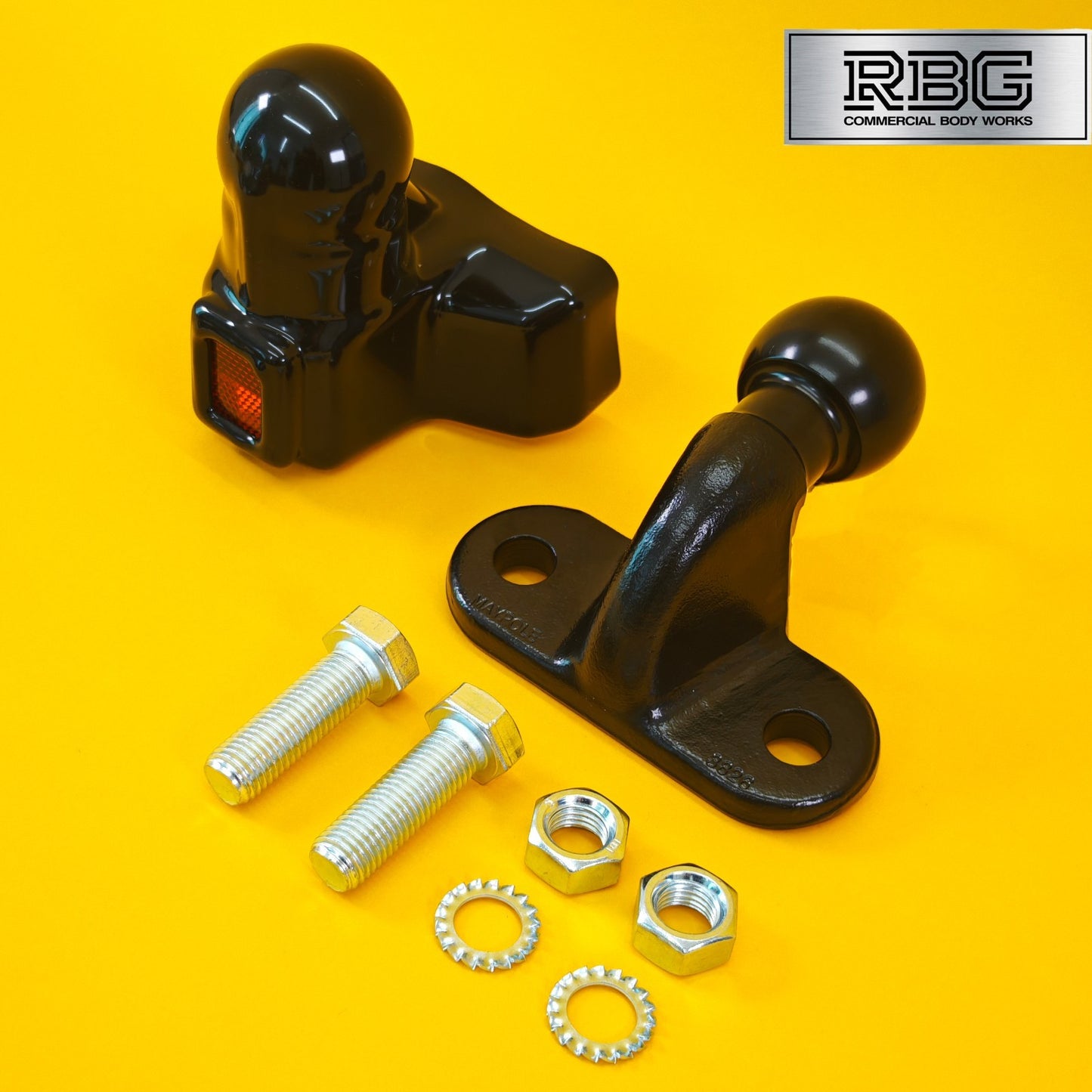Tow Ball + Cover PVC With Reflector 50mm Tow Hitch Black Heavy Duty Caravan UK