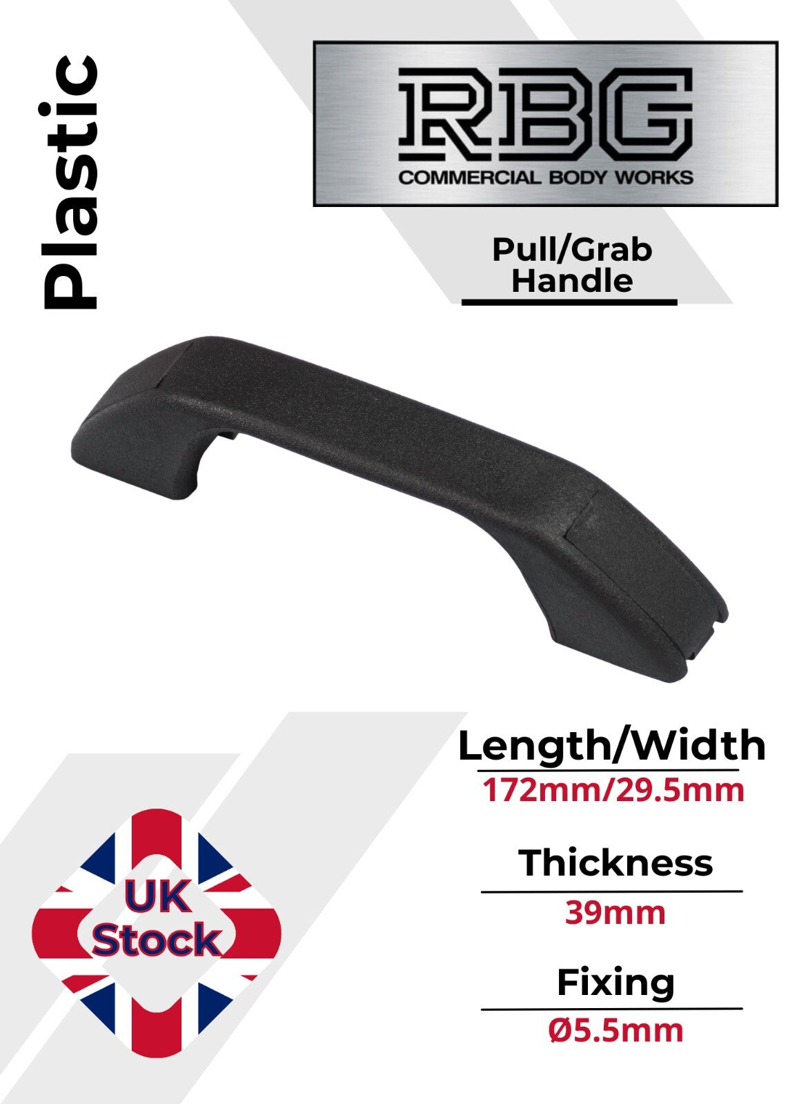 Pull Grab Plastic Handle Plastic Hidden Holes Horsebox Truck Camper Trailer Van