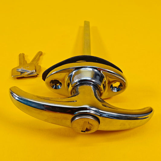 Chrome Locking T Handle T Shape Handle Trailer Doors Horsebox Caravan Camper