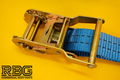 Tie Down Ratchet Strap 6m 2Ton Hi-Vis Blue Recovery Safety Strap Cargo Lashing