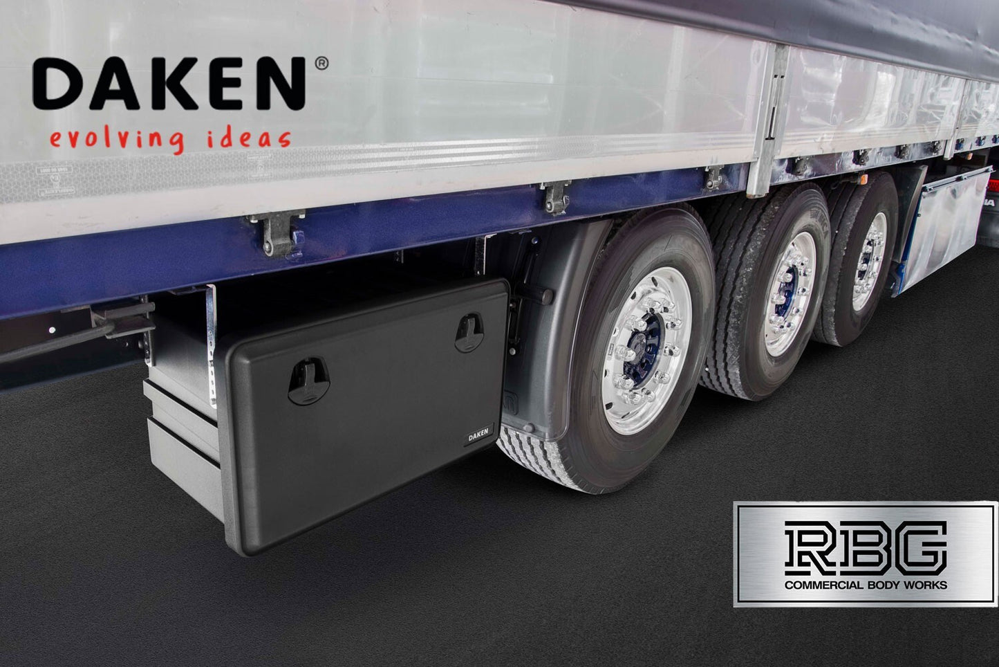 DAKEN Toolbox JUST 900 x 367 x 300 With BRACKETS 4x Truck Storage Box Tool Box