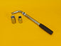 Extendable Wheel Nut Wrench 2 Reversible Sockets 17mm 19mm 21mm 23mm Power Bar