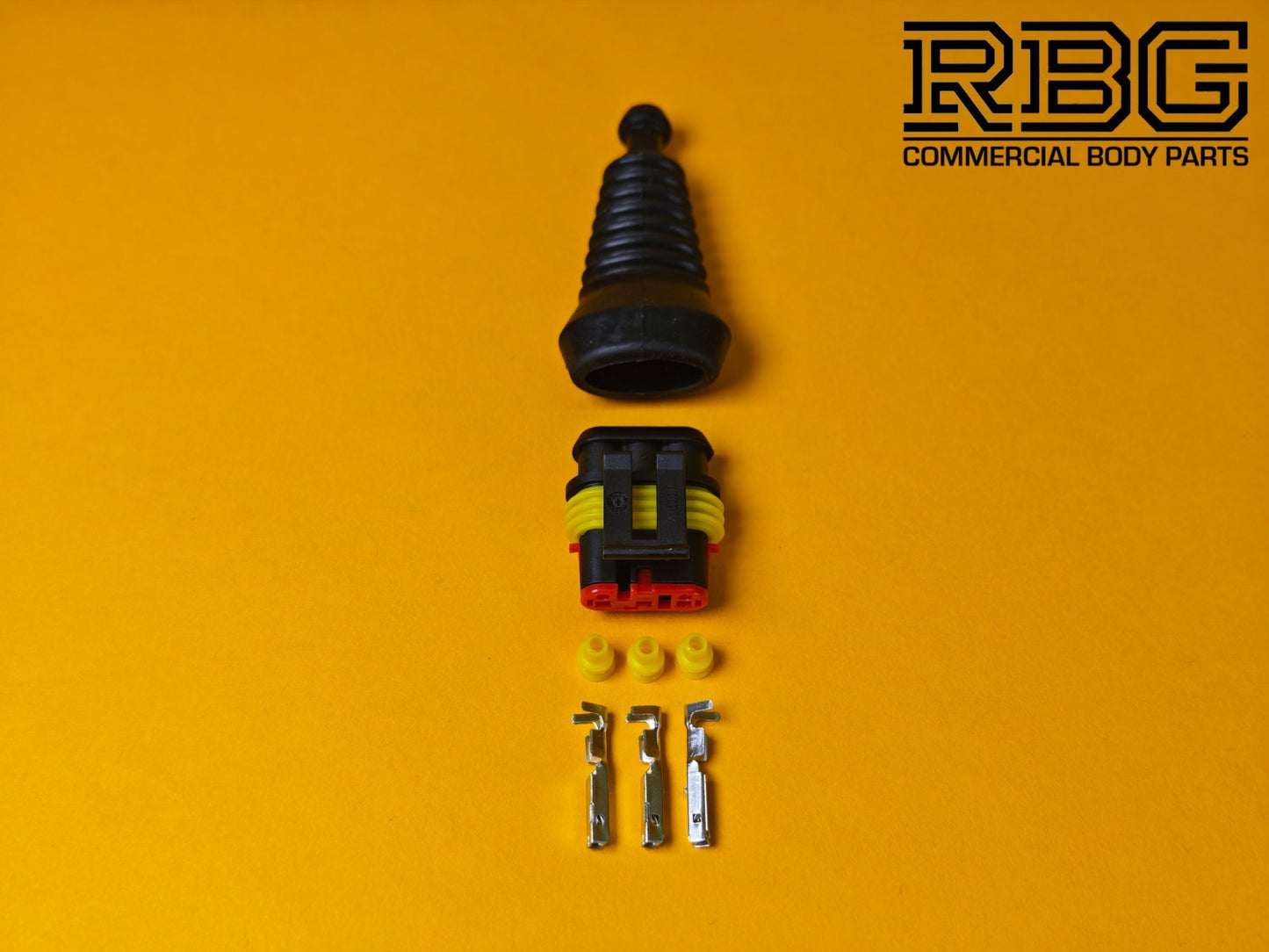 SuperSeal Connector Kit 3 Way Male With Protective Boot AMP Wiring Waterproof
