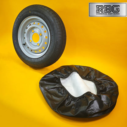 Wheel & Tyre + Cover 145/R13 for Maypole MP69193 & MP69213 Trailers 130mm PCD UK