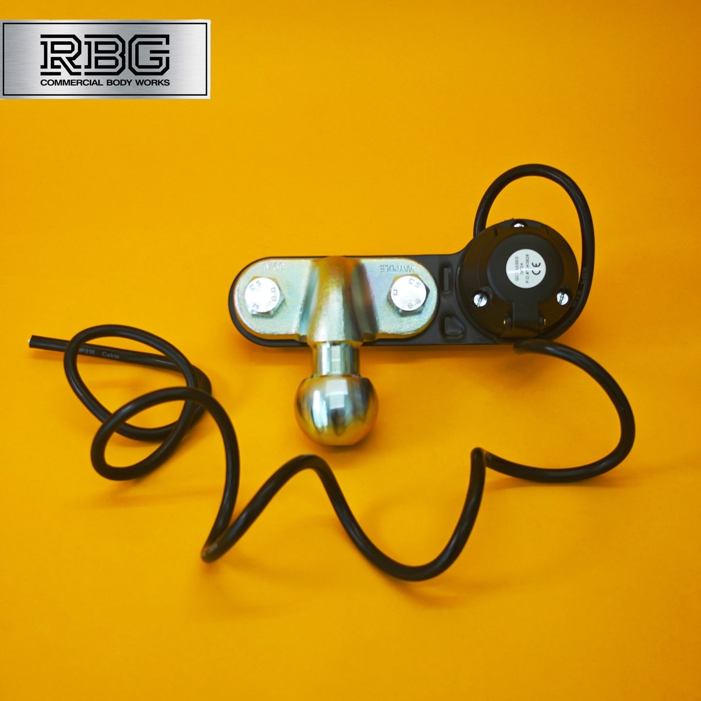 Tow Ball + Socket Assembly 12N 7 Pin 50mm Tow Hitch Gold E Approved Caravan UK