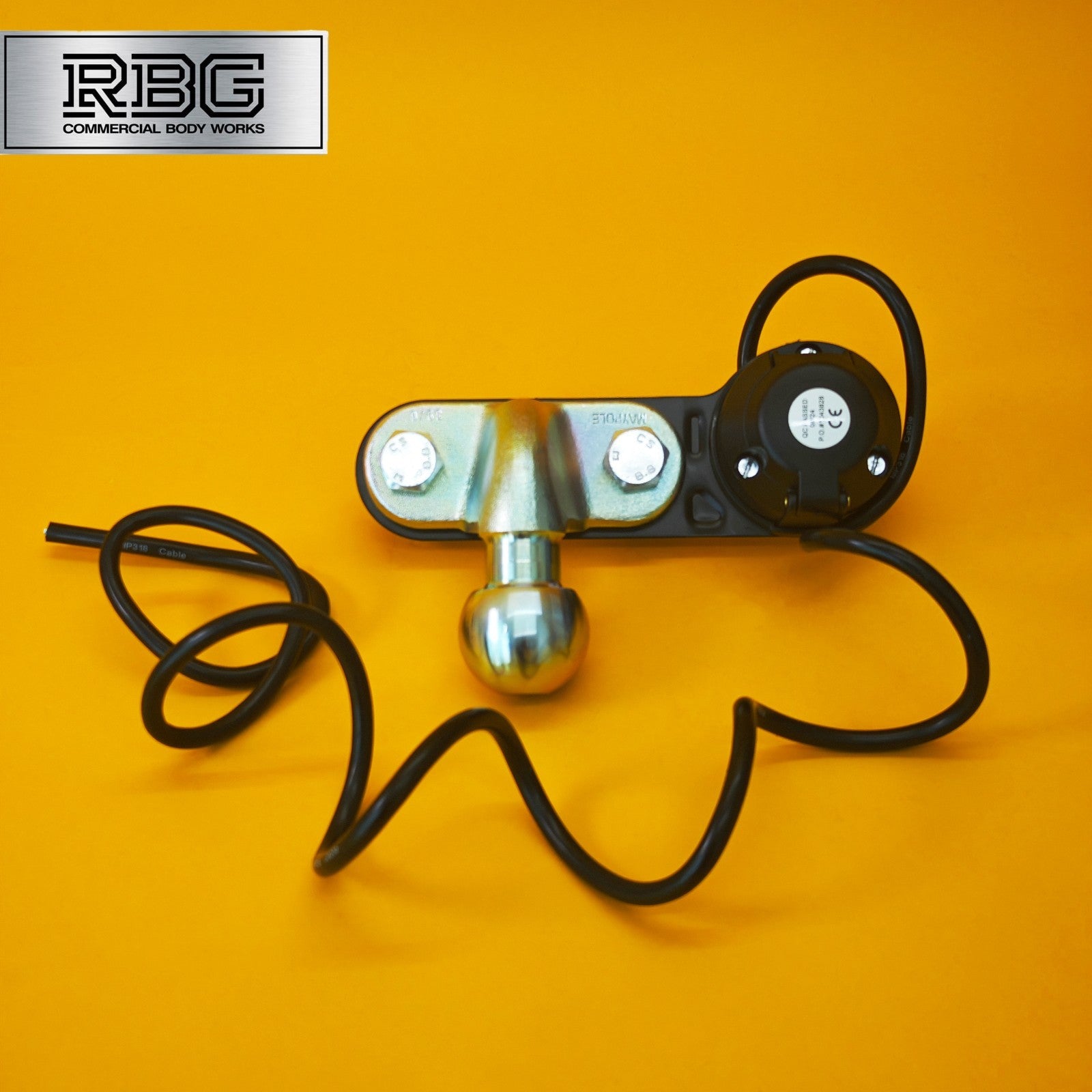 Tow Ball + Socket Assembly 12N 7 Pin 50mm Tow Hitch Gold E Approved Caravan UK