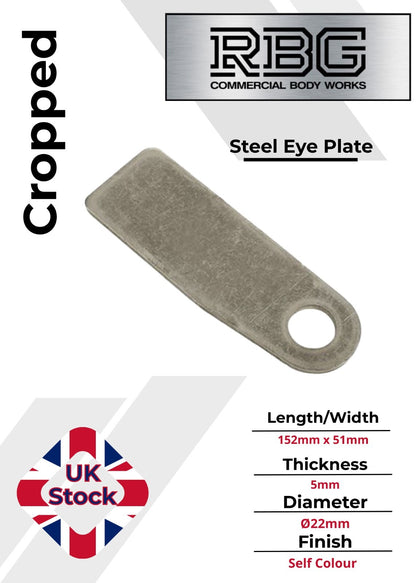 Heavy Duty Tail Gate Fixing Eye Plates Self Colour Weld On For Drop Lock Trailer