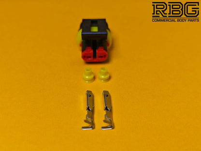 SuperSeal Plug Kit 2 Way Male AMP Electrical Wiring Waterproof IP67 TE Housing