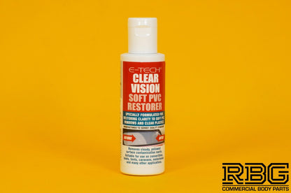 Clear Vision Soft PVC Restorer E-TECH Plastic Windows & Surface Cleaner Polish