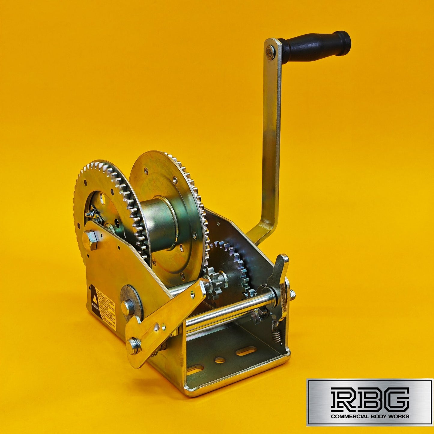 3200Lb Professional Hand Winch 1454Kg With Hand Brake Dual Speed Heavy Duty UK
