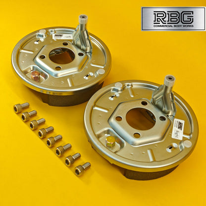 200x50mm Back Plates for Brake Drums Bolt On PAIR Knott Ifor Williams Trailers