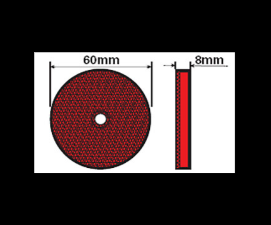 Round Red Reflector Radex 60mm Rear Lighting for Trailer Caravan Horsebox UK