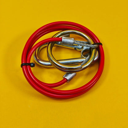 Breakaway Cable Red PVC 1m x 3mm for Trailer Caravan Safety Brake Cable UK
