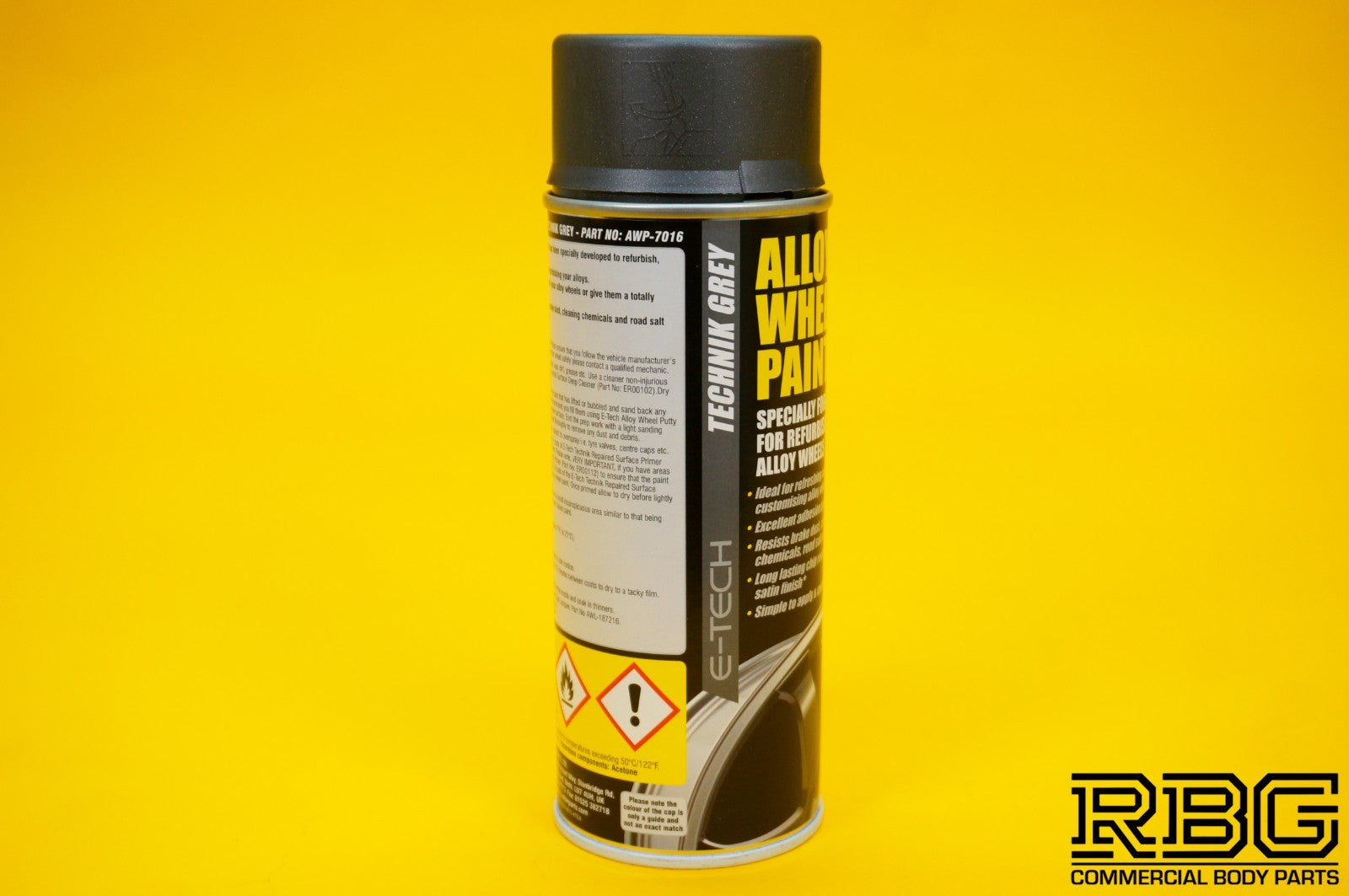 Alloy Wheel Paint TECHNIK GREY 400ml Aerosol Spray Car Refurbishment E-TECH