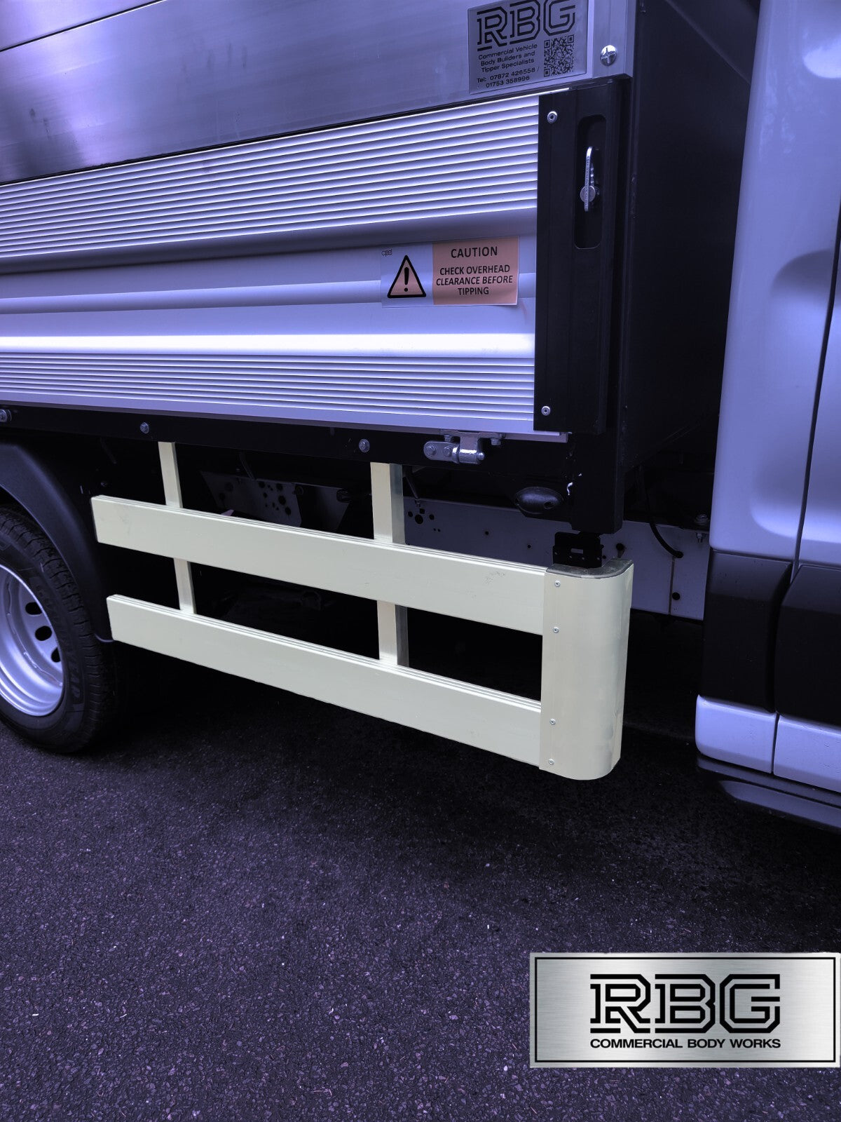 Ford Transit double cab crash rails. Side guards with corner pillars.