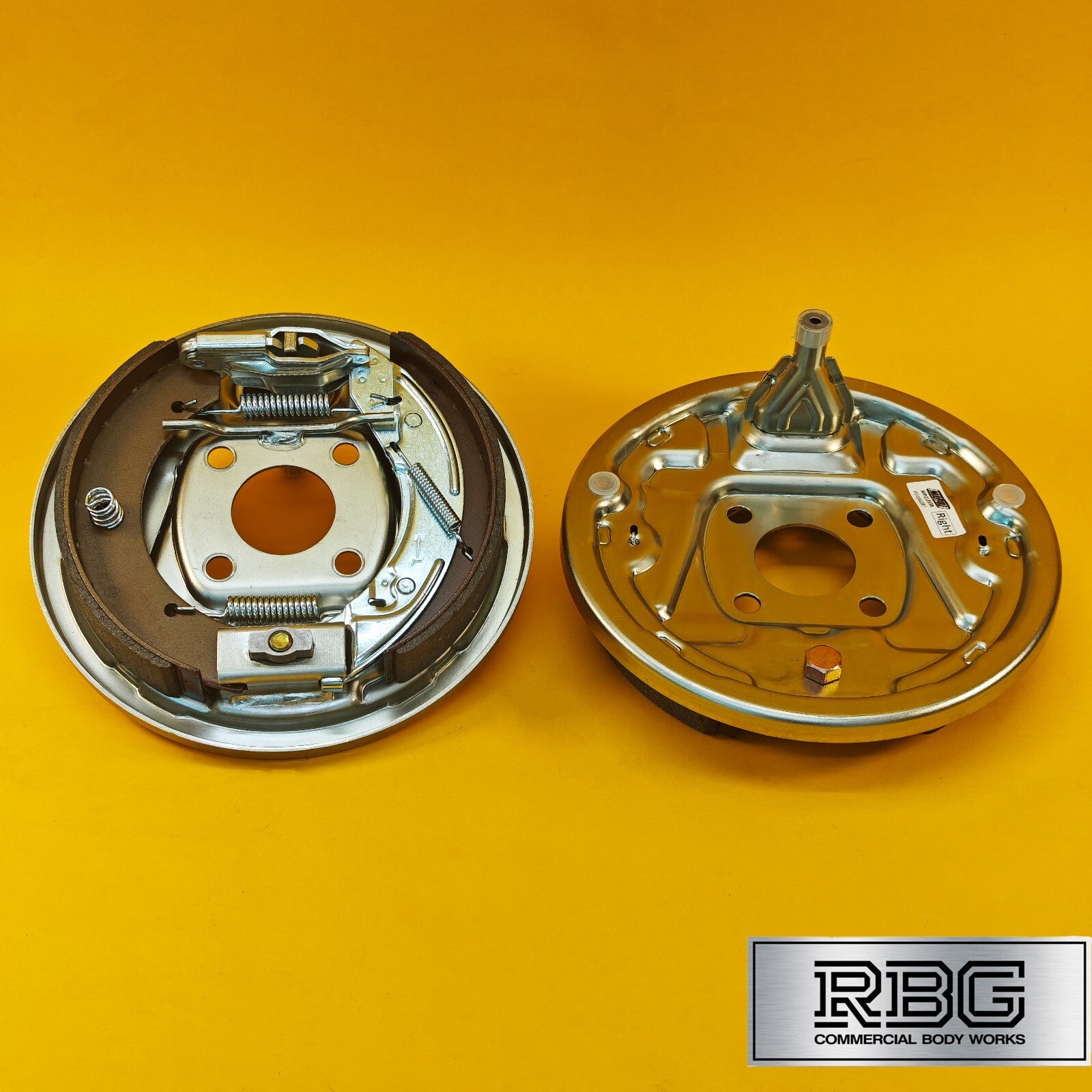250x40 Back Plates for Brake Drums Bolt On PAIR Knott Ifor Williams Trailers UK