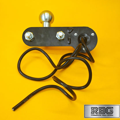 Tow Ball + Socket Assembly 12N 7 Pin 50mm Tow Hitch Silver E Approved Caravan UK