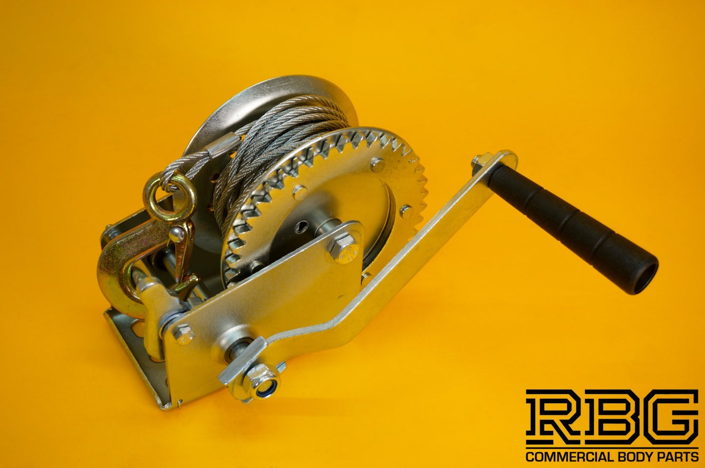 Manual Hand Winch 1200lb + Steel Rope 8m & Hook for Trailer Caravan Boat Marine