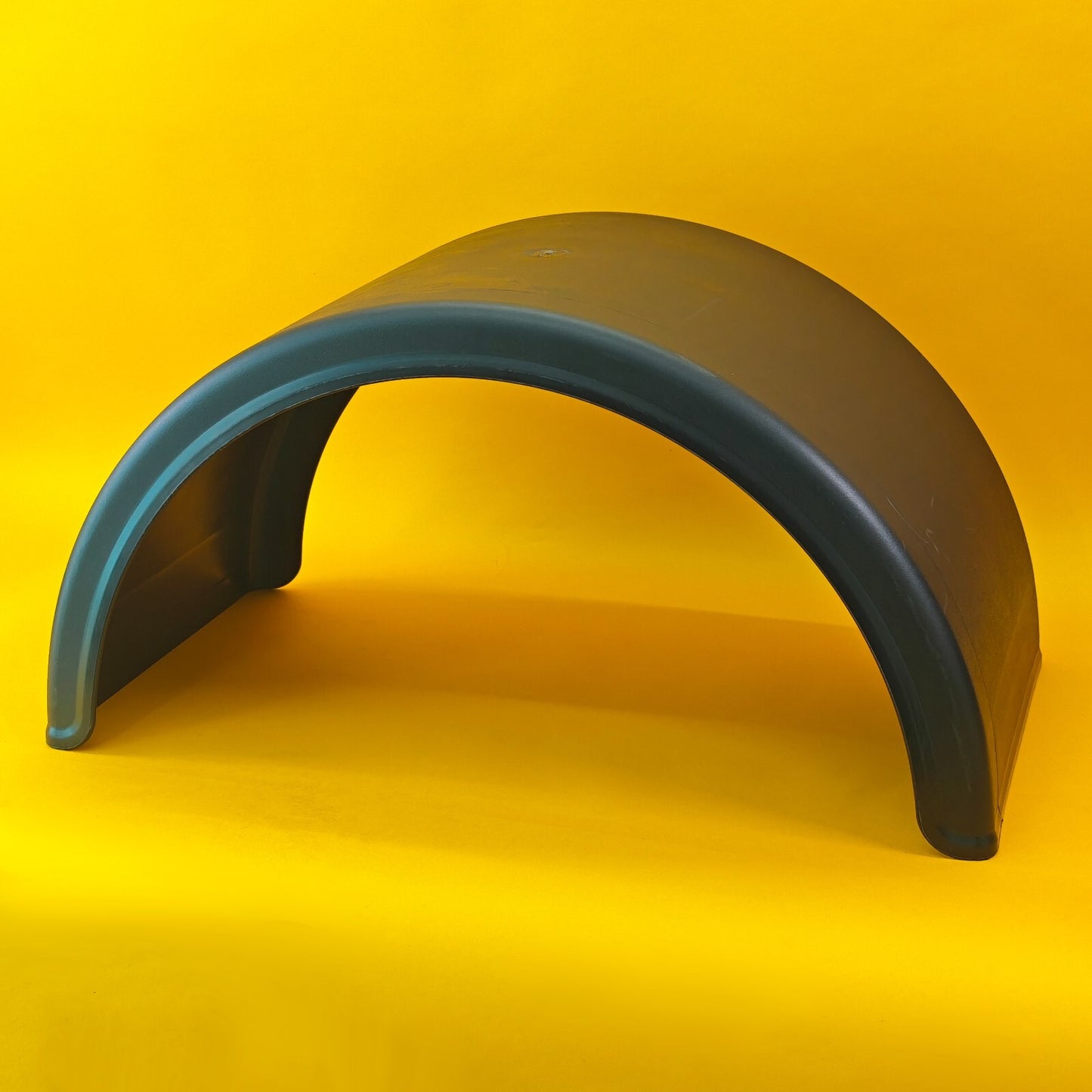 Twin Wheel Mudguard Round Plastic 860X450mm Black Domar for Trucks Italy
