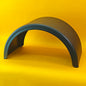 Twin Wheel Mudguard Round Plastic 860X450mm Black Domar for Trucks Italy