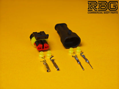 SuperSeal Plug Pack 2 Pin Pair Female/Male AMP Wiring Waterproof Electrical IP67