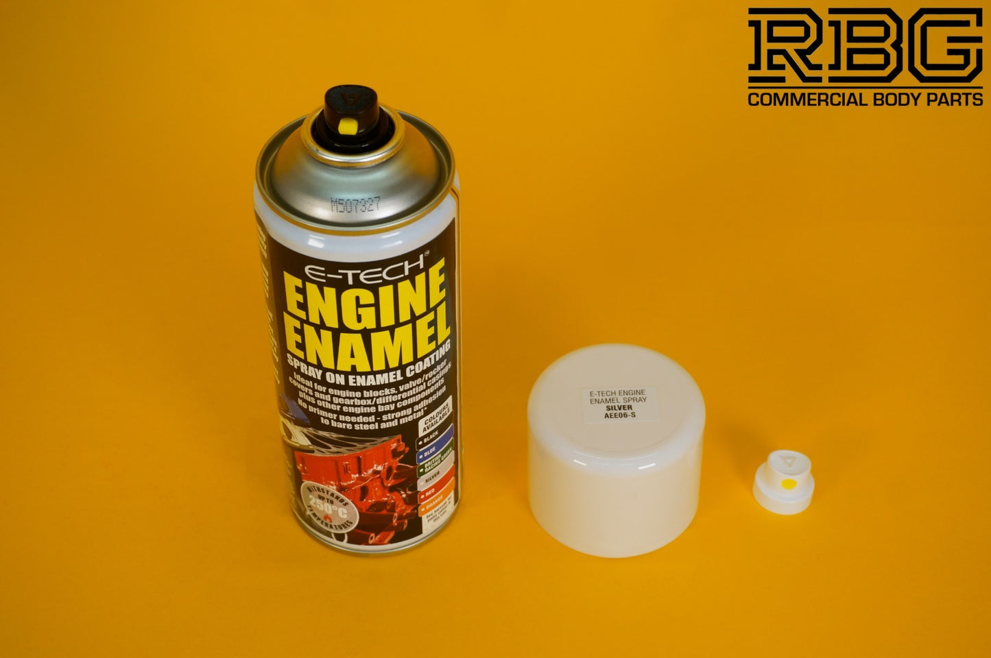 SILVER Engine Enamel Spray Coating 400ml E-TECH Heat Resistant Paint Car Vehicle