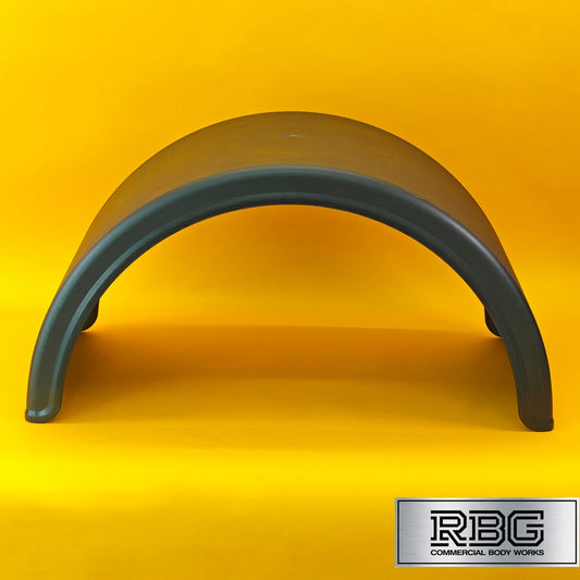 Twin Wheel Mudguard Round Plastic 860X450mm Black Domar for Trucks Italy