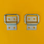 2x Square Lashing Ring & Cleat Zinc Plated for Trailer Caravan Horsebox Truck