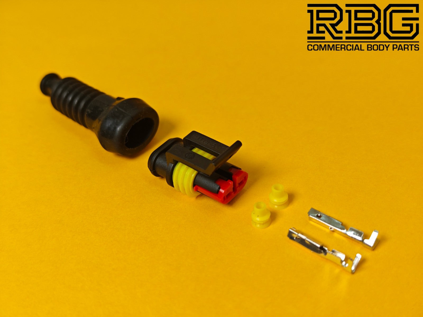 SuperSeal Connector Kit 2 Way Male With Protective Boot AMP Wiring Waterproof TE