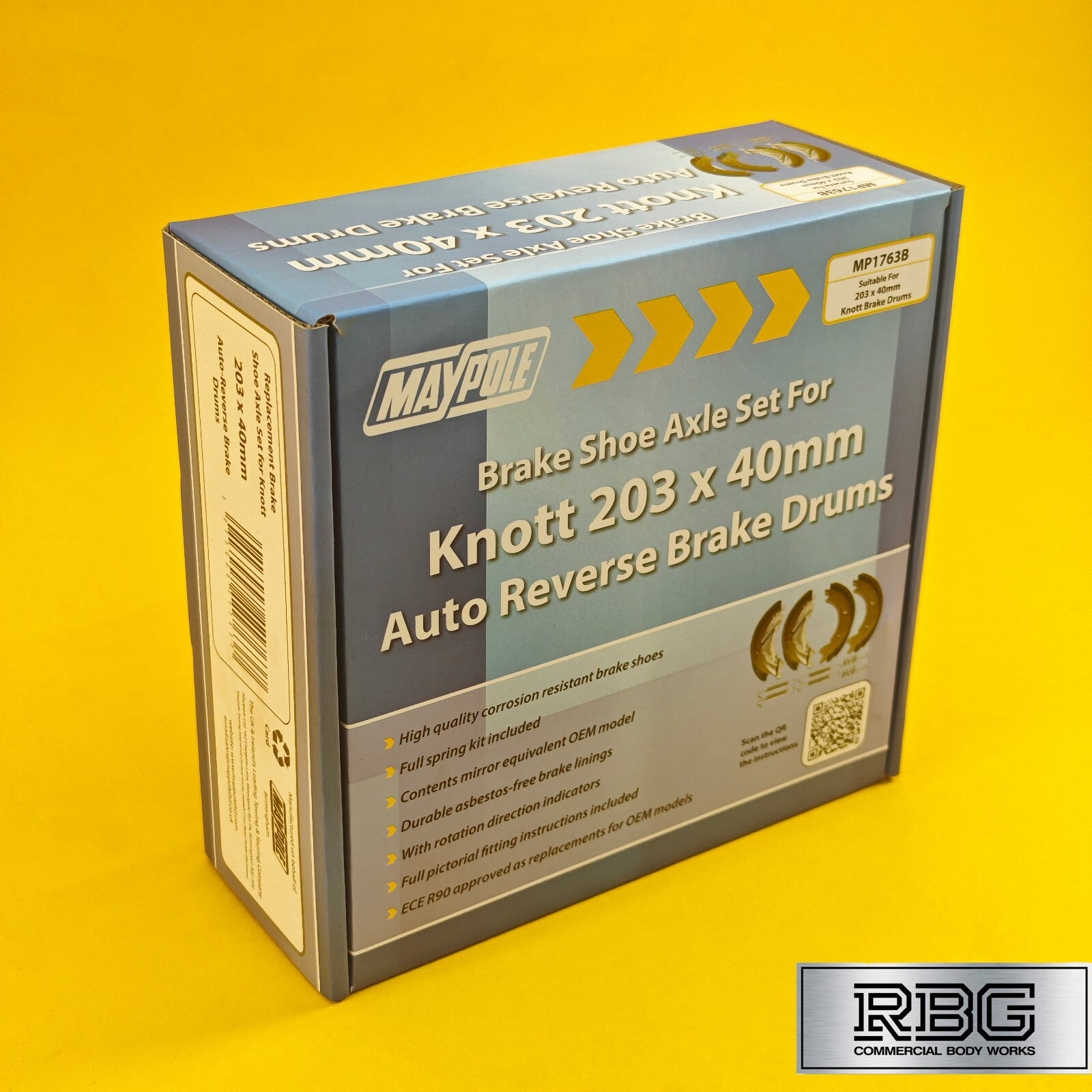 Brake Shoe Axle Set for 203x40mm Knott Brake Drums Ifor Williams Trailers UK