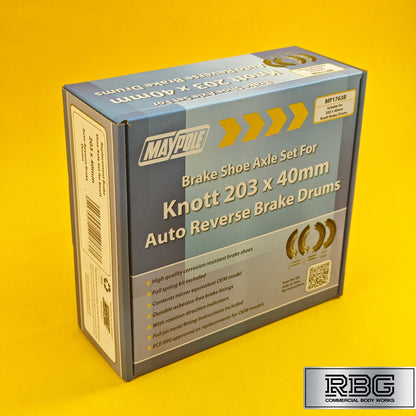 Brake Shoe Axle Set for 203x40mm Knott Brake Drums Ifor Williams Trailers UK