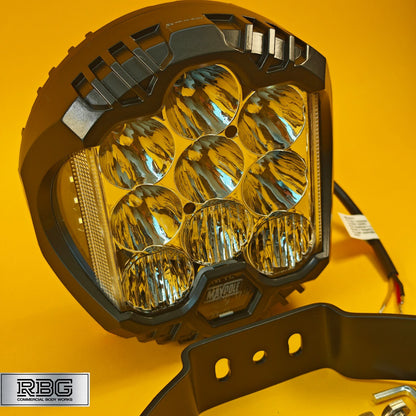 LED Driving Light 9" Inch Spot Flood Dual Beam Long Distance Round Light 12/24V