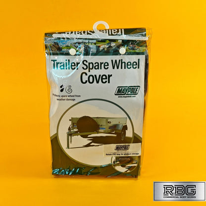 Trailer Spare Wheel Cover for 10 inch Wheel Rim PVC Cotton Weatherproof Black UK