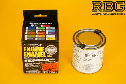 Engine Enamel Paint MATT RED E-TECH 250ml Heat Resistant for Car Motorbike
