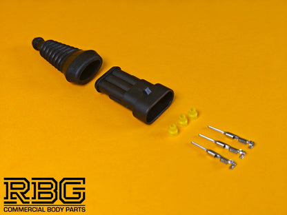 SuperSeal Connector Kit 3 Pin Female With Protective Boot AMP Waterproof IP67 TE