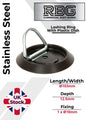 1x Tie Down Lashing Ring & Base Dish, Stainless Steel  Trucks Trailers Horsebox
