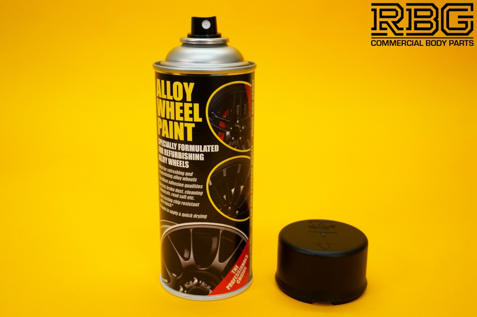 Alloy Wheel Paint MOTORSPORT BLACK 400ml Aerosol Spray Car Refurbishment E-TECH