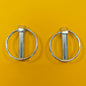 Lynch Pins Ø11 x 44.5mm Zinc Plated Steel Linch Pins Trailer Tractor Truck 2Pcs