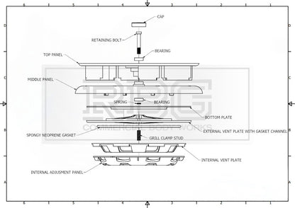 Centaflow™ Wind Driven Vent Black Horsebox Low Profile Rotary Air Vent Van Roof