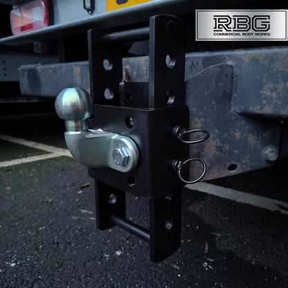 Adjustable Tow Hitch Drop Plate set & 50mm Tow Ball Maypole Trucks Tractors 4x4