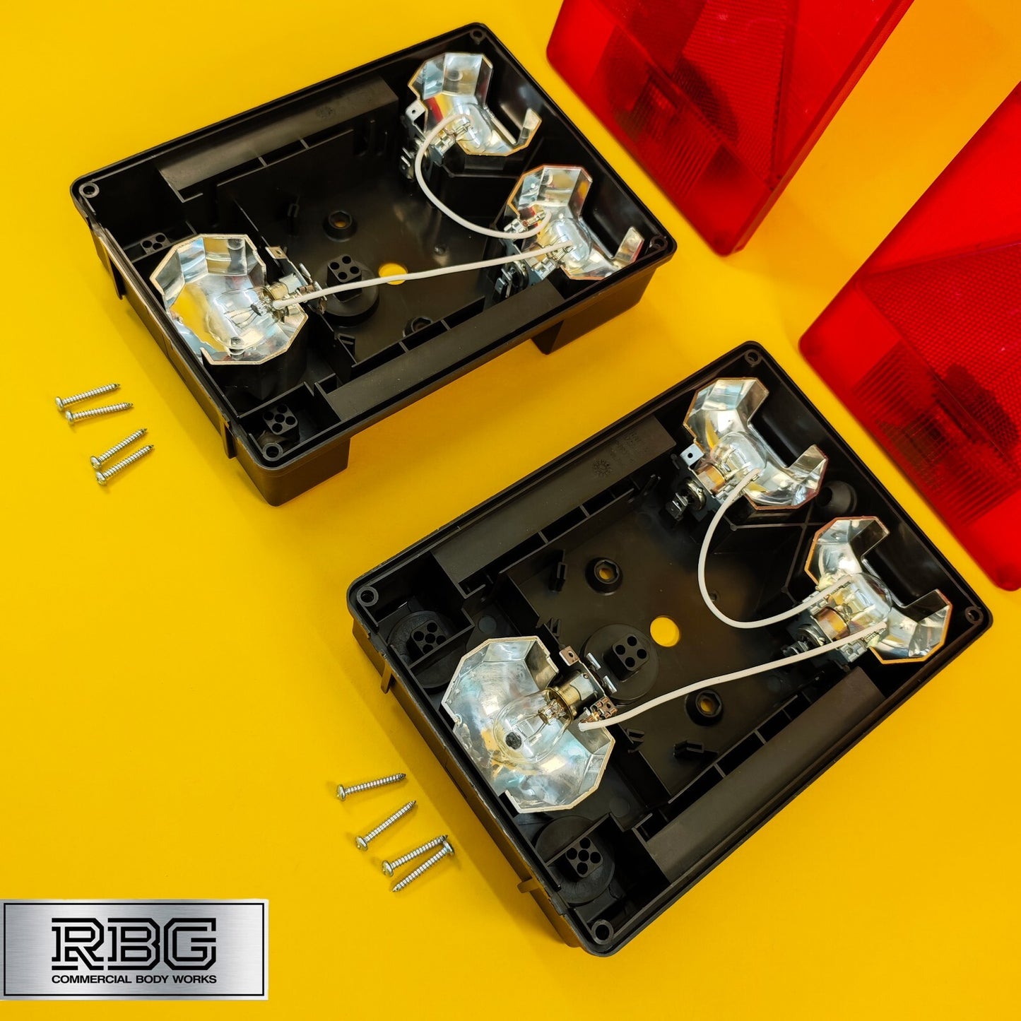 Rear Combination Light PAIR LEFT & RIGHT Rectangular Lamp Radex 6800 For Trailer