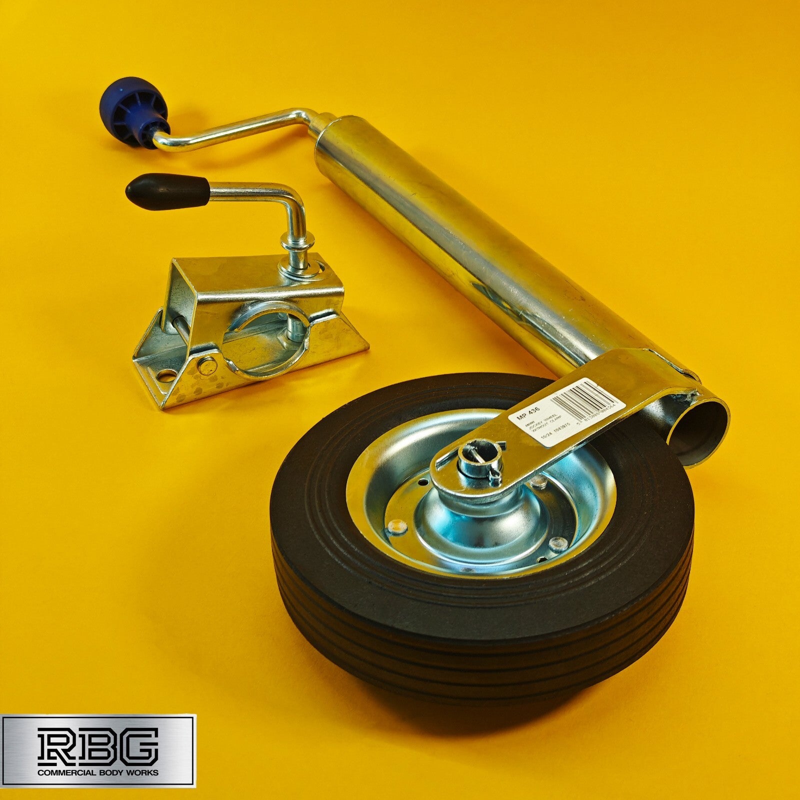 48mm Jockey Wheel + Clamp For Trailer / Caravan 100Kg Telescoping 570mm-810mm UK
