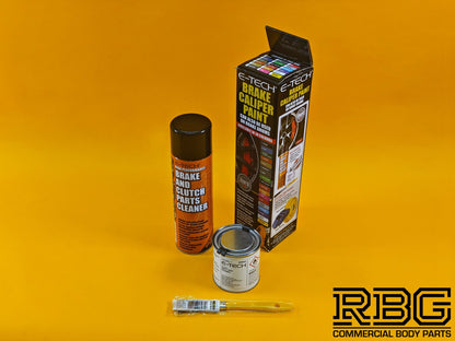 Brake Caliper Paint Kit MATT RED Paint + Cleaner + Brush E-TECH For Car Vehicle