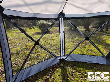 Screen House Gazebo Pop Up 6 Sided Mosquito Netting H230cm, W360cm Large Shelter